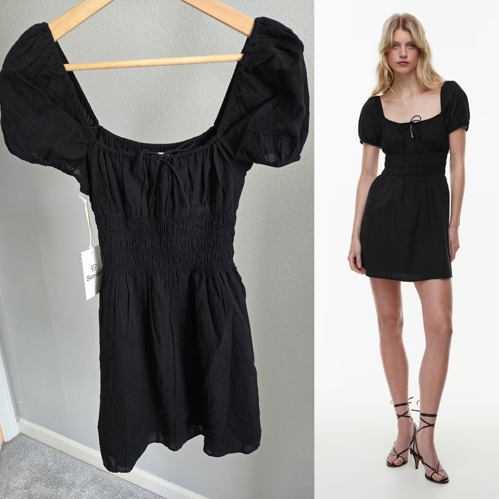 NWT Aritzia Little Moon Kay Dress In Black